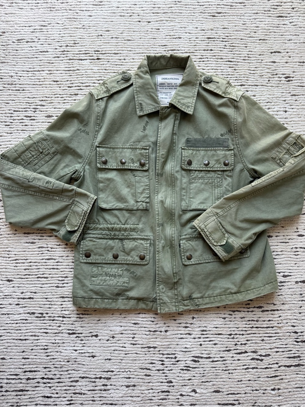 Zadig & Voltaire Kristy Grunge Military Jacket